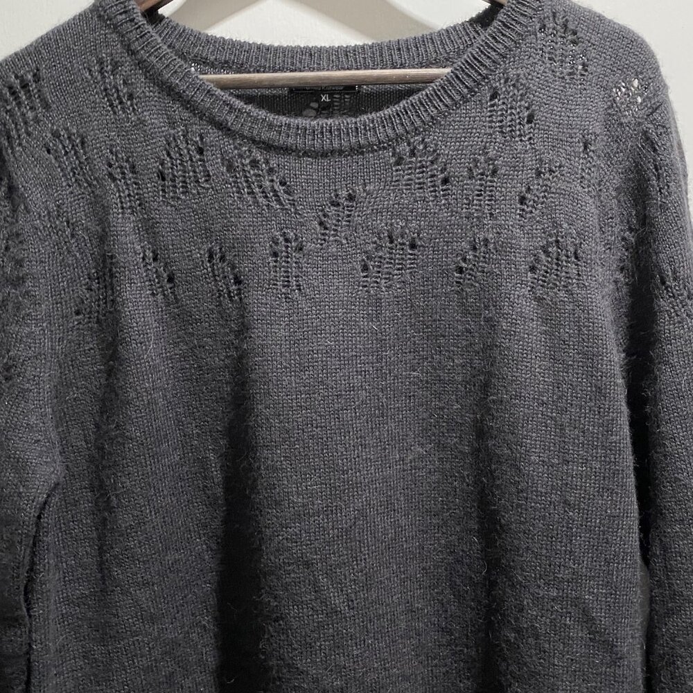 (10) Quiet Luxury Minimalist Whimsigoth Preppy Academia Alpaca Wool Sweater XL